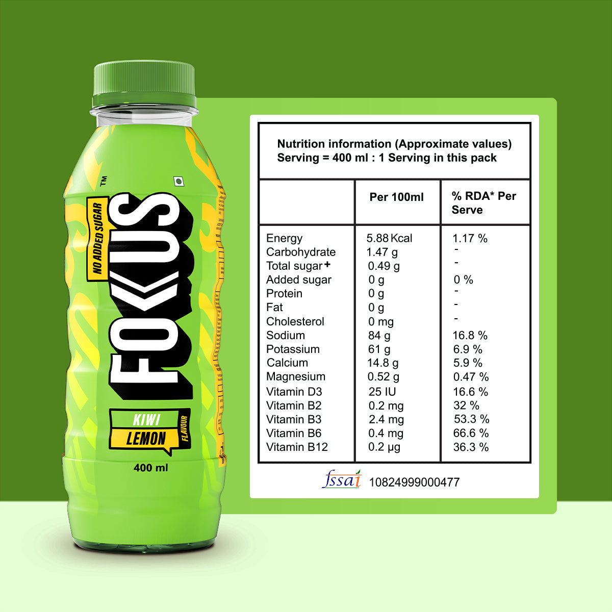Fokus Hydration - Kiwi Lemon